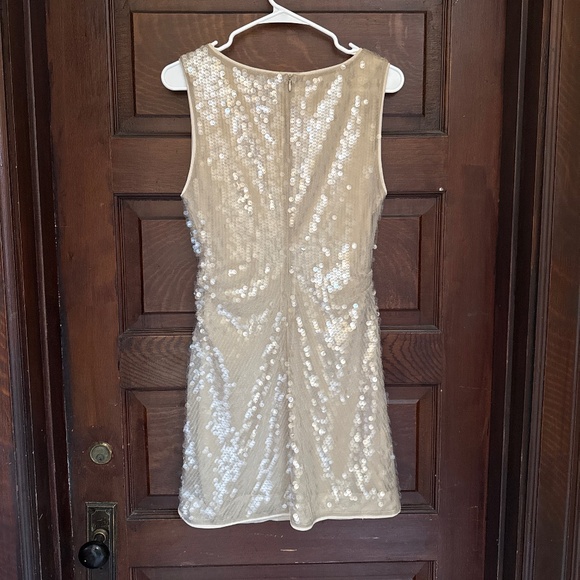 STAUD Eton Sequin Mini Dress in Moon - Size M - Picture 3 of 10